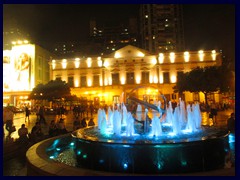 Largo do Senado (Senate Square), the heart of Macau, is beautfiully illuminated at night.